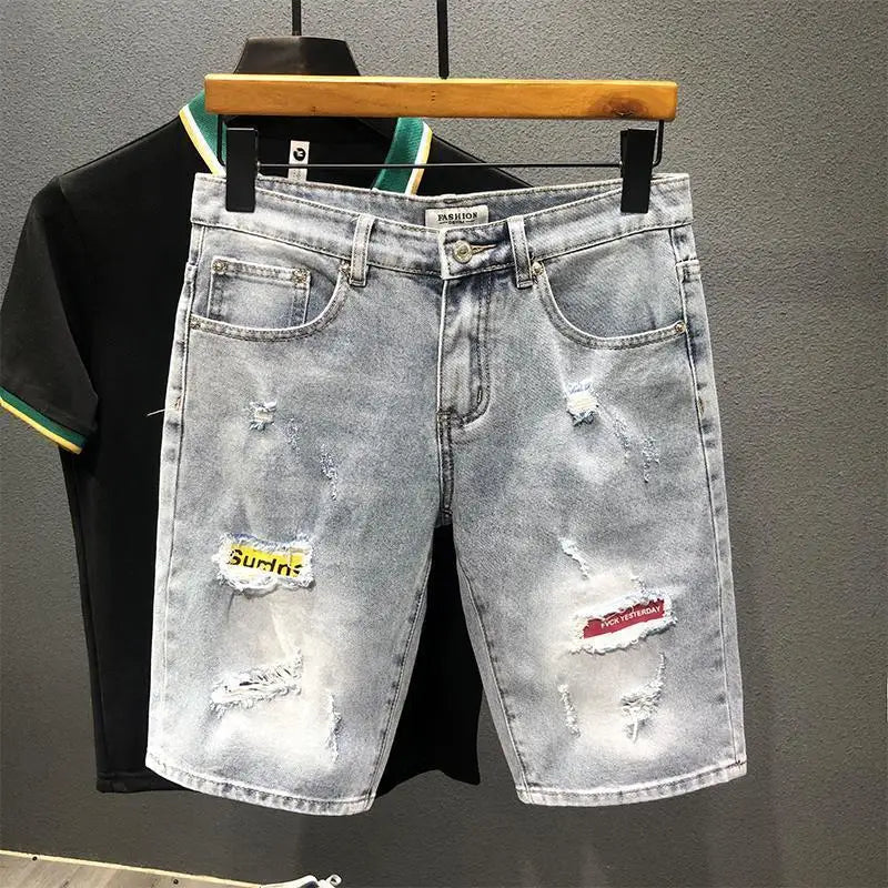 PENDRA Denim Embroidered End Pants