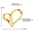PENDRA Stainless Steel Heart Brooch