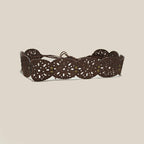 PENDRA Demieva Leather Brown Rope Boho Waist Chain Belt