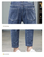Comfortable Stylish Trendy Luxury Men's Jeans 2023 Summer Blue Cowboy Classic Jeans Casual Stretch Luxury Denim Pants for Men