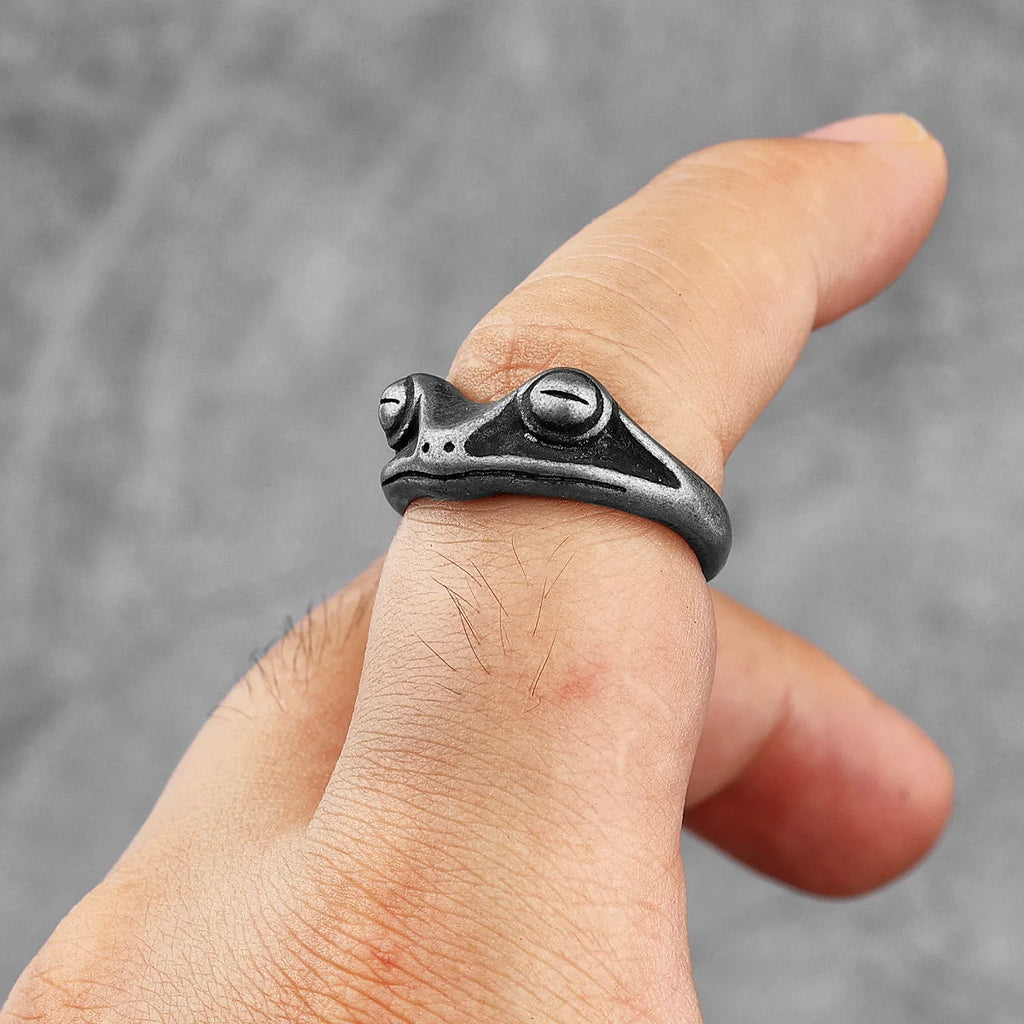 PENDRA Animal Frog Boyfriend Steel Ring