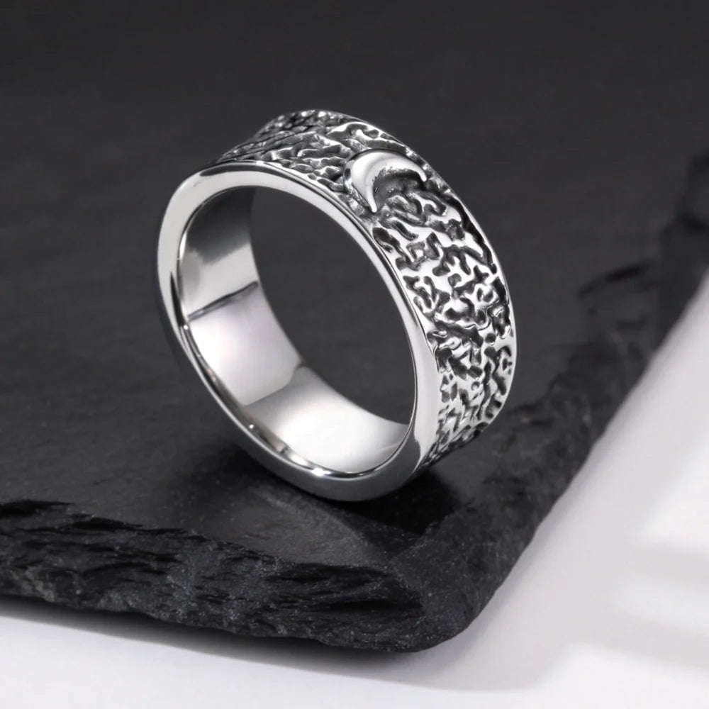 PENDRA Sun Moon Bend Steel Ring