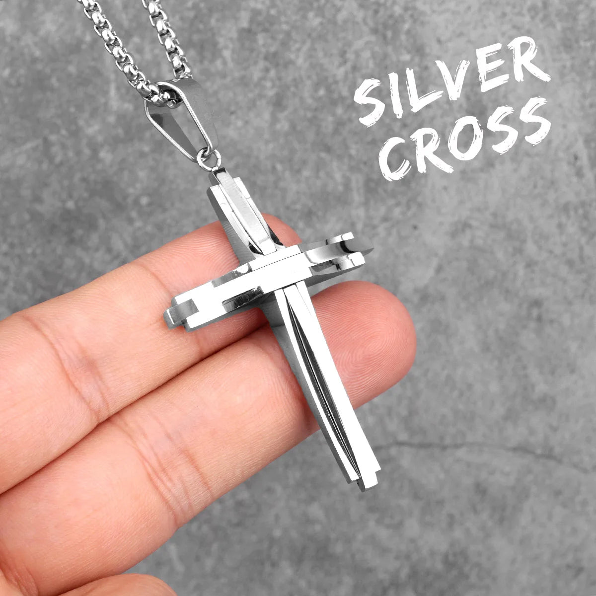 PENDRA Cross Boyfriend Steel Necklace
