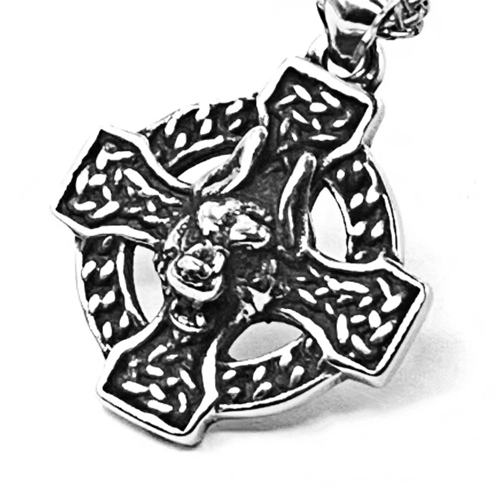 PENDRA Celtic Knot Rune Wolf Necklace