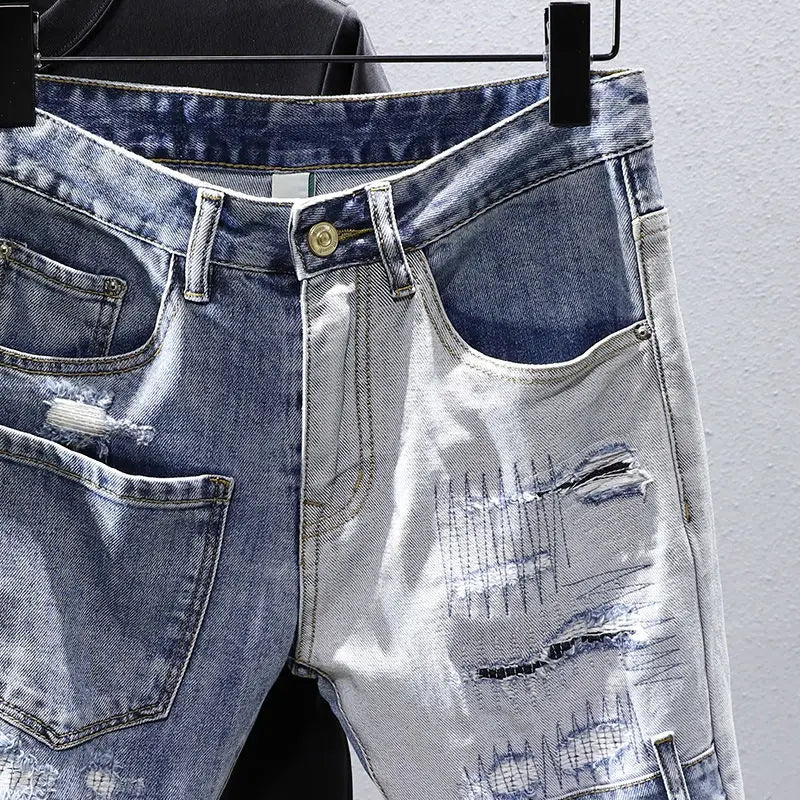 PENDRA Washed Distressed Fit Pants
