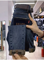 Y2k Women Jeans 2024 New High-waisted Large Size Women's Pants Radish Haren Pants Thin Stretch Nine Points Daddy Pants Fashion