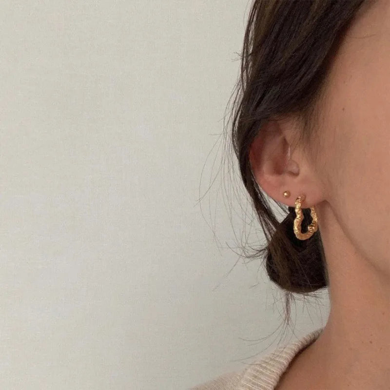 PENDRA Starfish 925 Sterling Silver Hoop Earrings