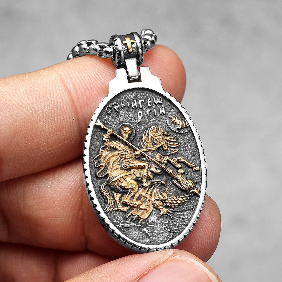 PENDRA Jesus Angel Virgin Steel Necklace