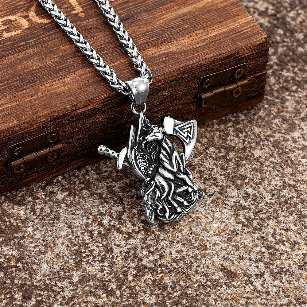 PENDRA Vikings Norse Leather Necklace