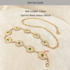 PENDRA Irisra Gold Bow Gothic Waist Chain Belt