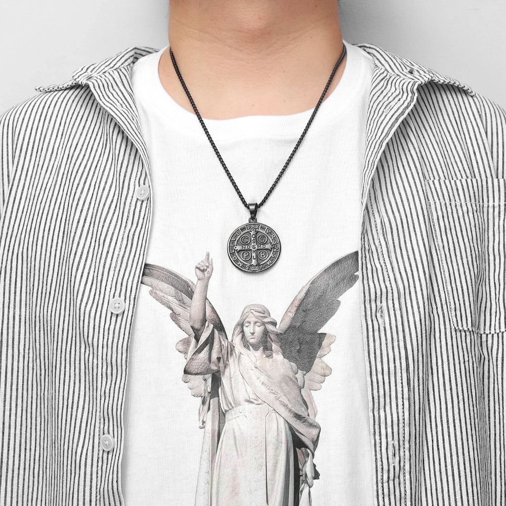 PENDRA St Benedict Exorcism Steel Necklace