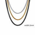 PENDRA Wheat Black Chain Necklace