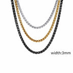PENDRA Wheat Black Chain Necklace