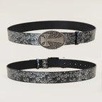 PENDRA Noralia Black Floral Belt