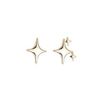 PENDRA Silver Gold Stamp Earrings