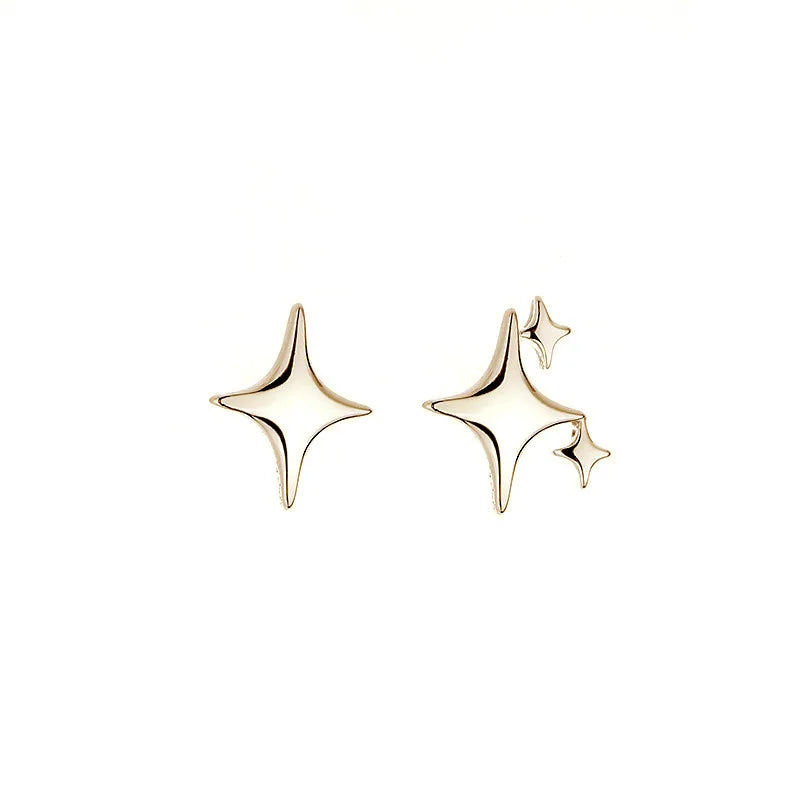 PENDRA Silver Gold Stamp Earrings