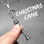 Christmas Candy Cane Men Necklaces Stainless Steel Pendant Chain Women Fashion Jewelry Punk New In Accessories Gifts Wholesale