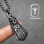 PENDRA Rune Branch Steel Necklace