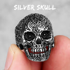 PENDRA Skull Bones Carving Steel Ring