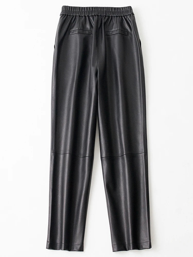 PENDRA Waist Straight Leg Elastic Pants