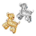 PENDRA Balloonpup 2-Color Enamel Rhinestone Dog Brooch
