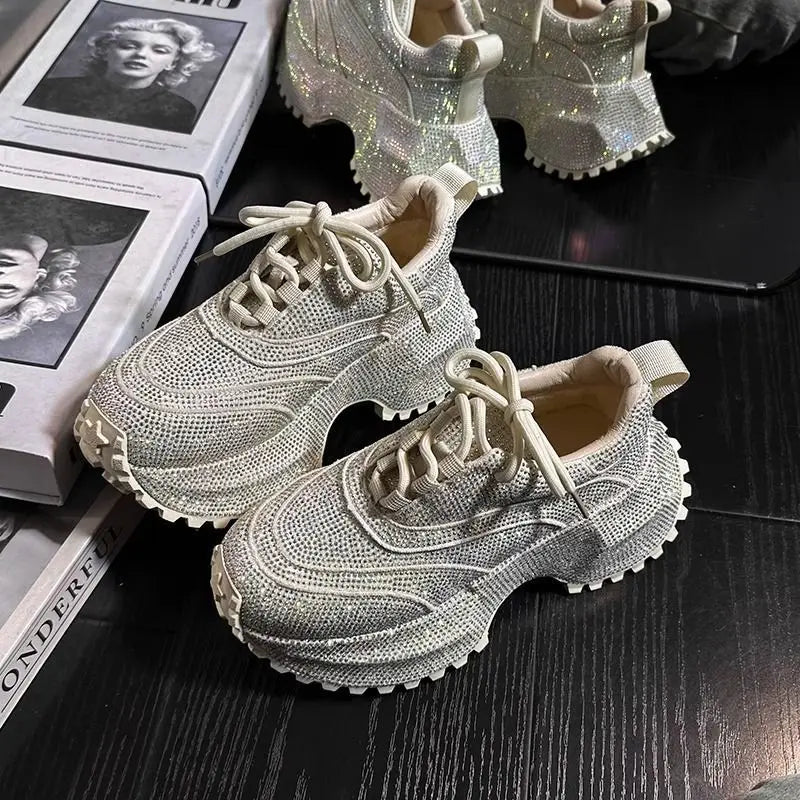 PENDRA Rhinestone Diamond Sports Shoes