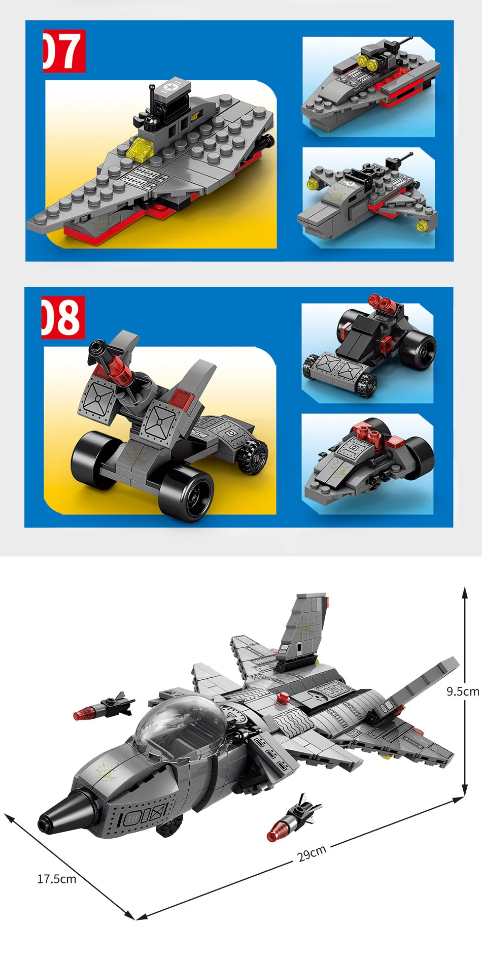 PENDRA Military Attack Fighter Building Set