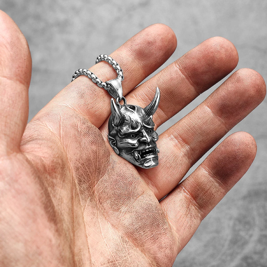 PENDRA Japanese Wraith Prajna Steel Necklace