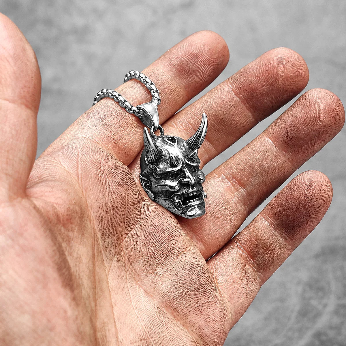 PENDRA Japanese Wraith Prajna Steel Necklace