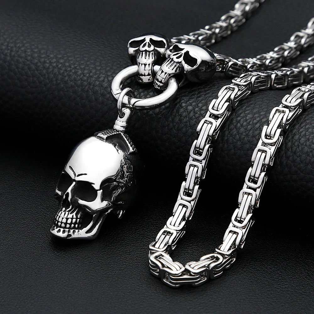 PENDRA Skullpunk Gothic Stainless Steel Skull Pendant