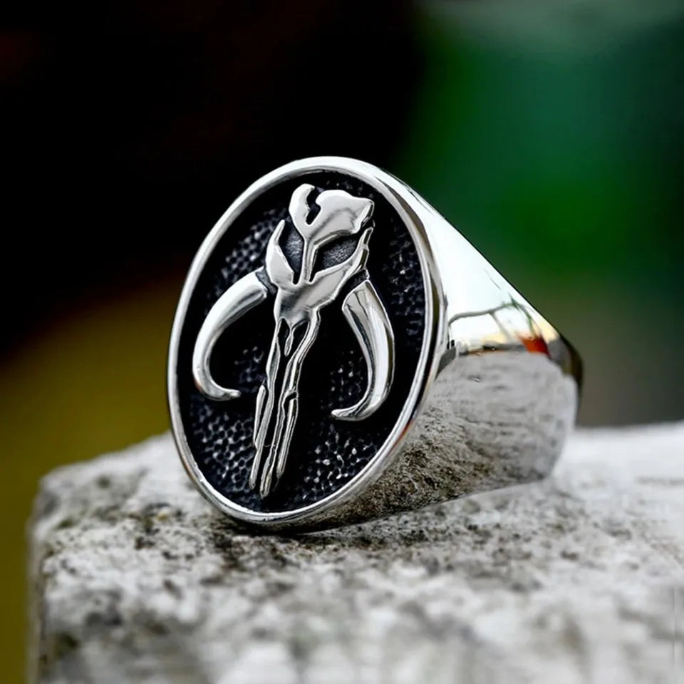 PENDRA Skullpunk Vintage Stainless Steel Skull Ring