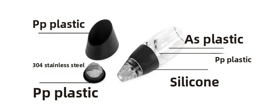 Portable Red Wine Decanter Aerator Bernoulli Air Magic Aerator Red White Wine Whisky Quick Decanter Equipment Bar Accessories