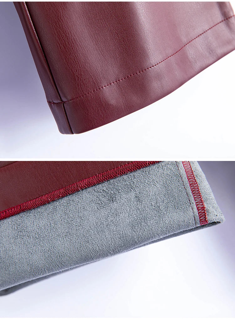 PENDRA Leather Elastic Waisted Pants