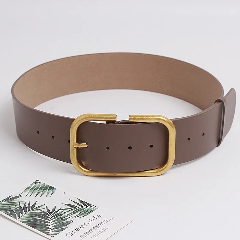 High-end Luxury Brands Women's Waist Belt 5.7CM Width Genuine leather Corset Belt Plus Size Cowhide Dress Jacket Waistband