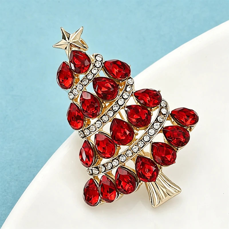 PENDRA Noelina Shining Christmas Tree Brooch