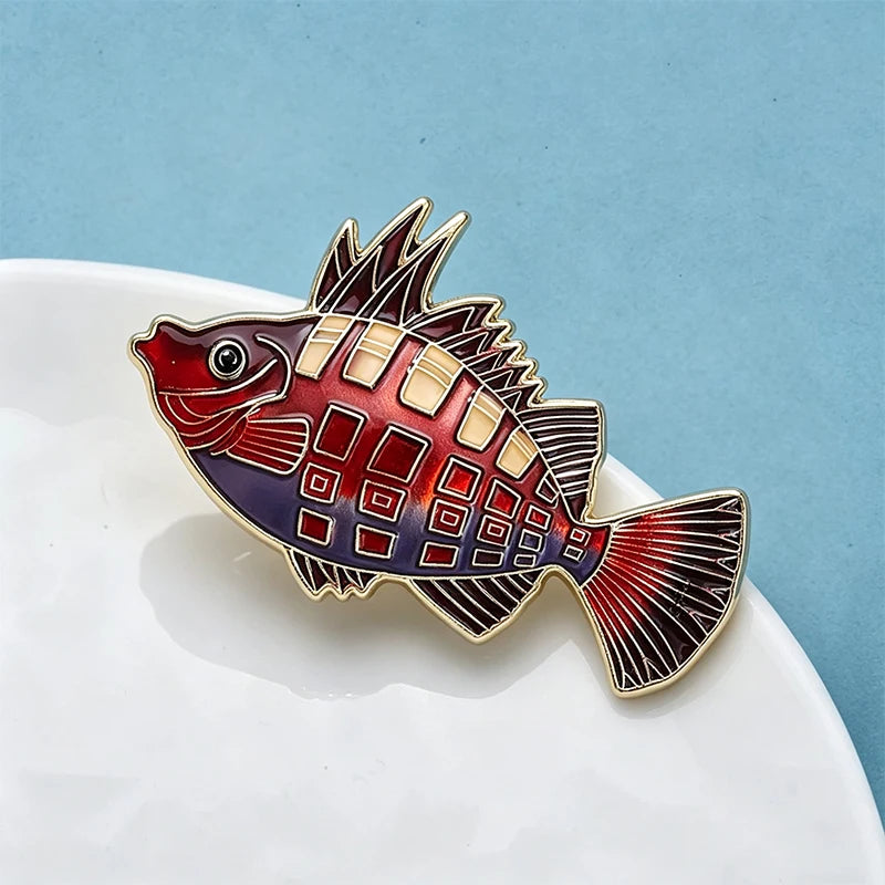PENDRA Swimming Fish Brooch