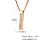 PENDRA Arabic Vertical Pendant Necklace