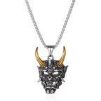PENDRA Demonmask Samurai Ghost Demon Mask Pendant
