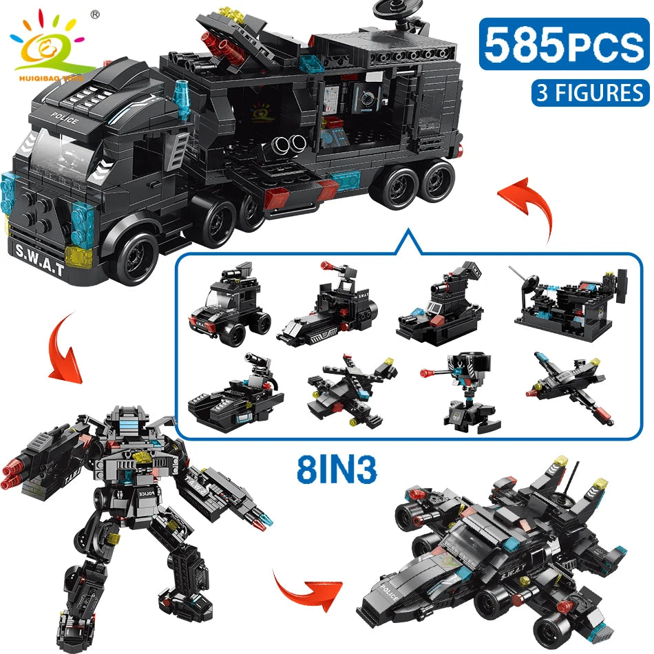 PENDRA 8in1 SWAT Police Building Set