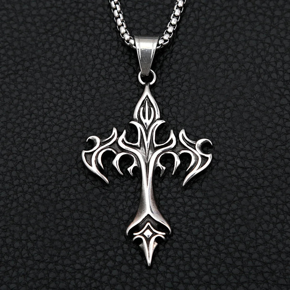 PENDRA Flamecross Gothic Flame Cross Pendant