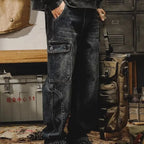 PENDRA Washed Straight Tooling Pants
