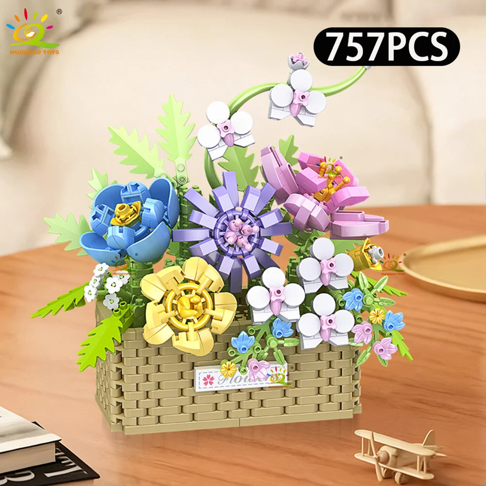 PENDRA Rose Sunflower Micro Building Set