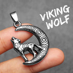 PENDRA Patron Saint Wolf Steel Necklace
