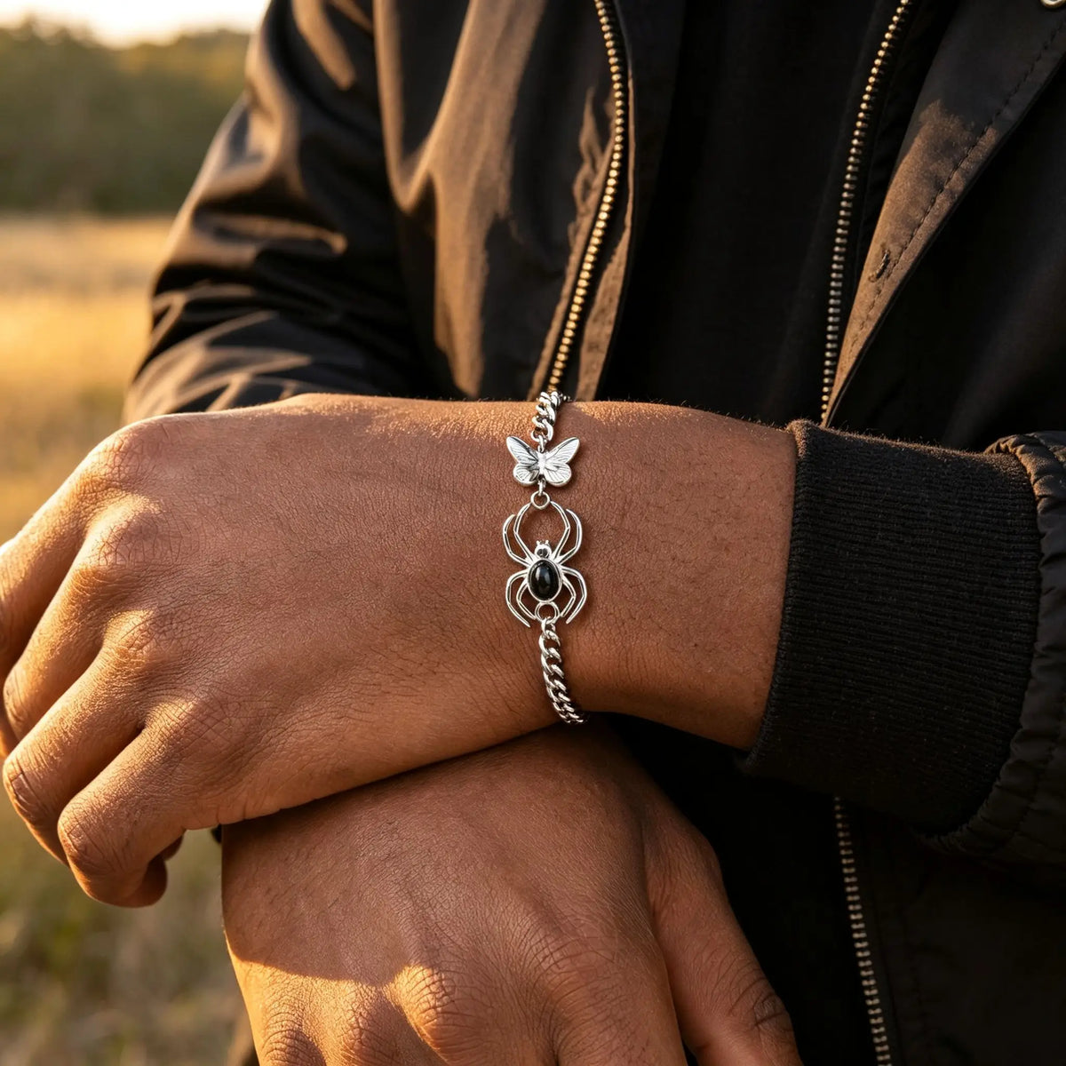 PENDRA Spider Agate Bracelet