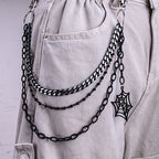 PENDRA Weblink Layered Spider Chain Keychain