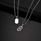 PENDRA Enamel Black Pendant Necklace