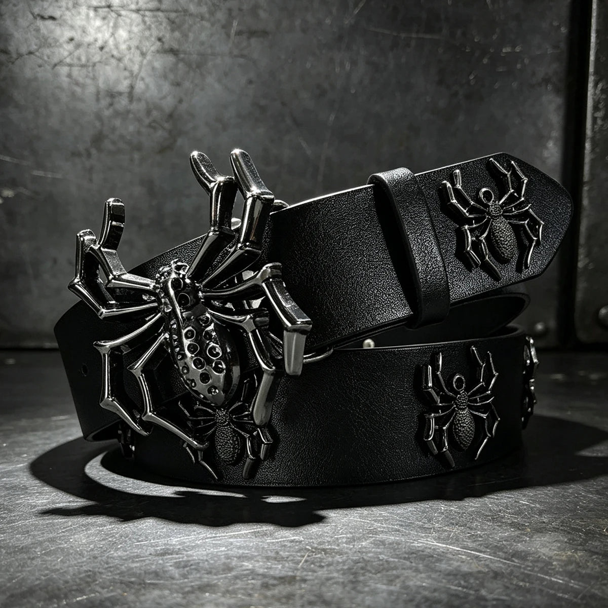 PENDRA Lunaia Rhinestone Spider Luxury Belt