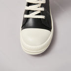 PENDRA Obsidian Zip Black Leather High-Top Zip Thick-Sole Platform Ankle Boots