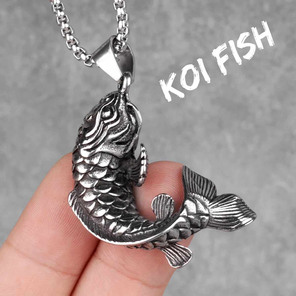 PENDRA Koi Fish Animal Steel Necklace