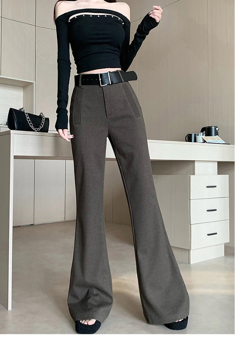 PENDRA Solid Color Waisted Pants